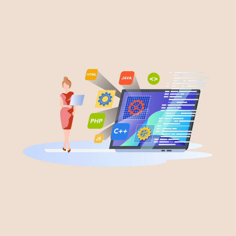 A woman web developer